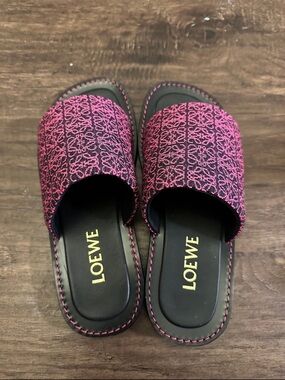 LOEWE Anagram Jacquard Slides size 7